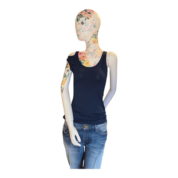 Marcella Moda Elegant Navy Women's Tank Top - Picture 1 of 7